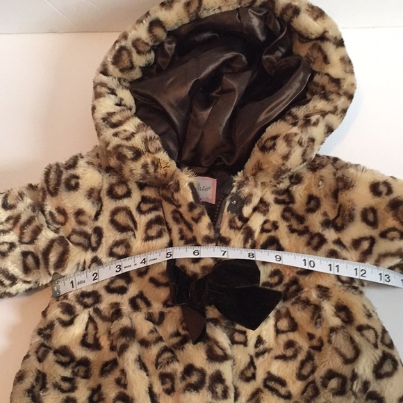 Pistachio girls leopard print coat - Picture 8 of 14